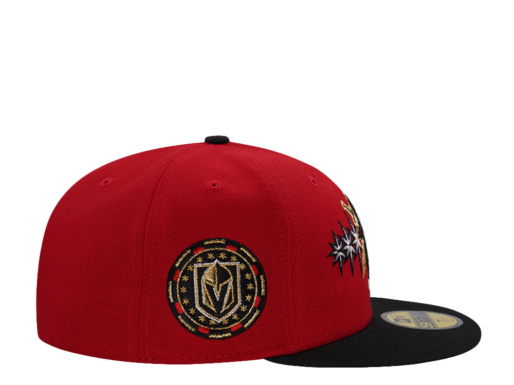New Era Vegas Golden Knights Scarlet Metallic Two Tone Edition 59Fifty Fitted Hat