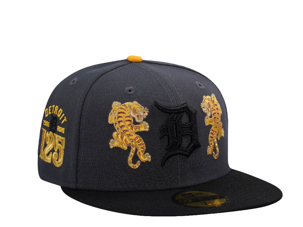 New Era Detroit Tigers 125th Anniversary Dark Gray Two Tone Edition 59Fifty Fitted Hat