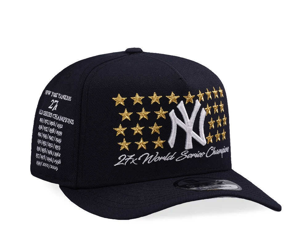 New Era New York Yankees 27x World Series Champions Navy Prime Edition 9Fifty A Frame Snapback Hat