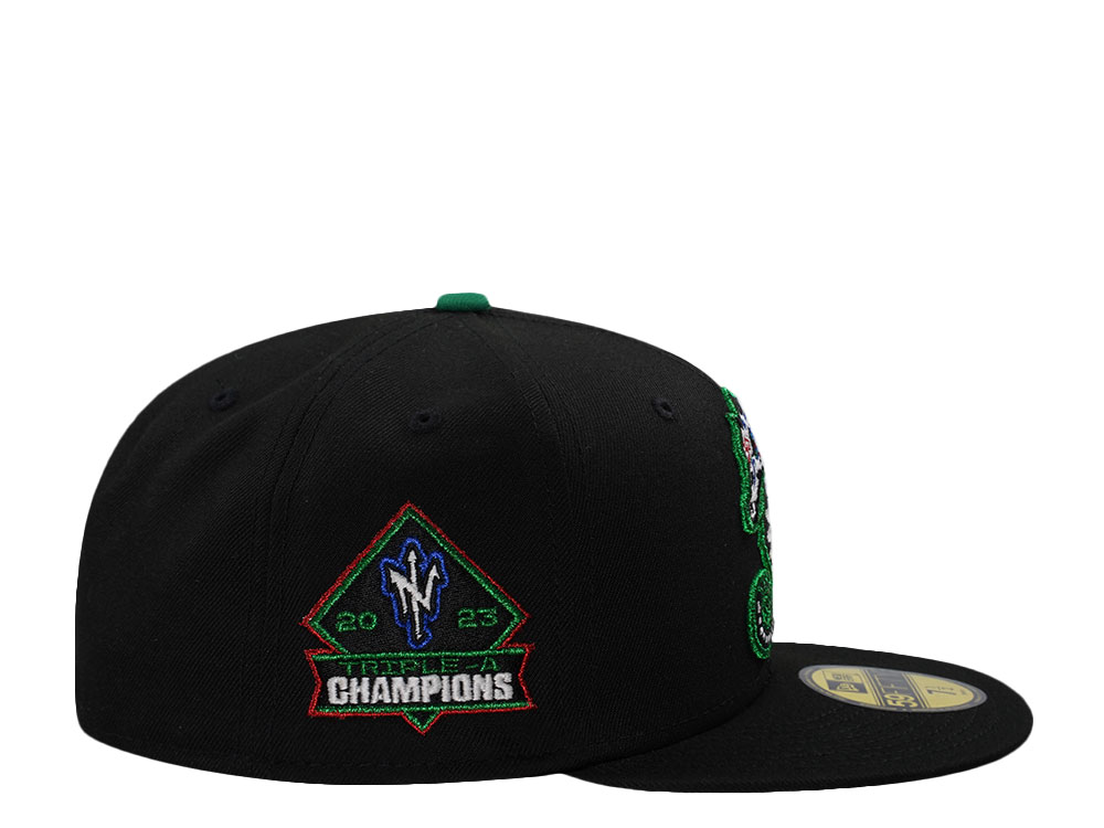New Era Norfolk Tides Triple A Champions 2023 Black Edition 59Fifty Fitted Hat