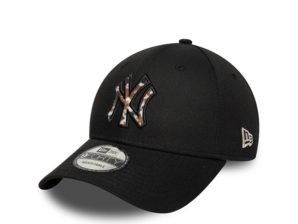 New Era New York Yankees Animal Infill Logo Black 9Forty Snapback Hat