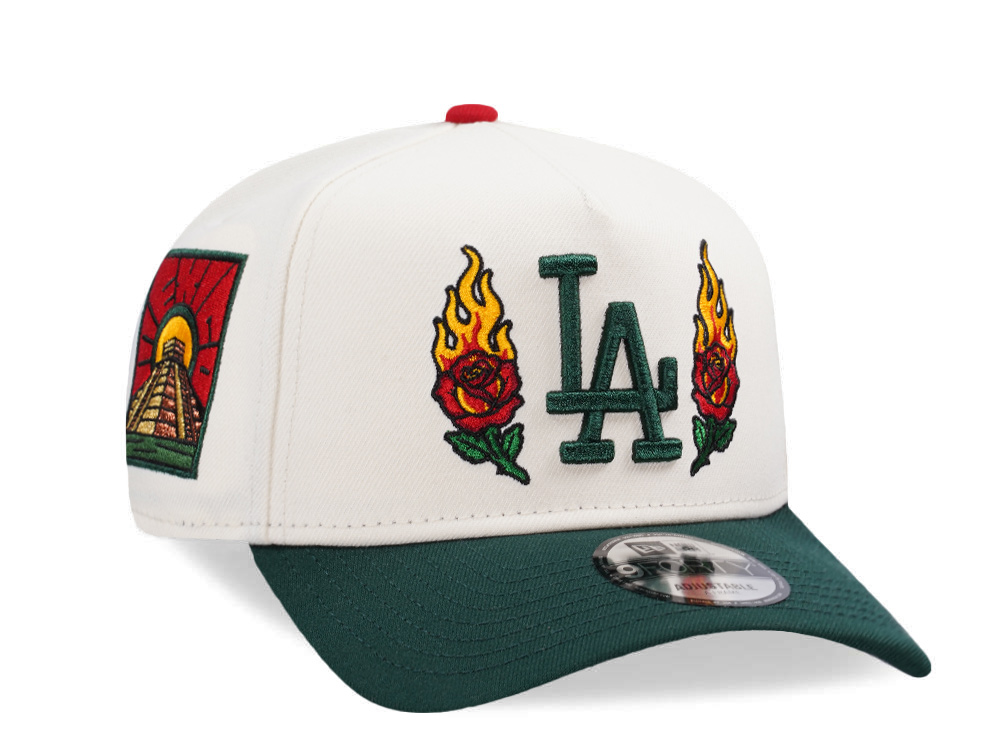 New Era Los Angeles Dodgers Burning Rose Chrome Two Tone Edition 9Forty A Frame Snapback Hat