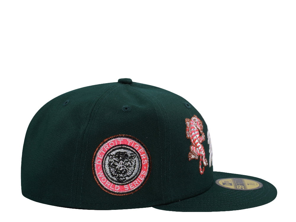 New Era Detroit Tigers World Series 1968 Tiger Dark Green Prime Edition 59Fifty Fitted Hat