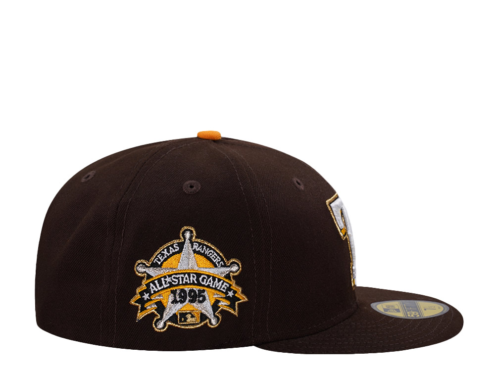 New Era Texas Rangers All Star Game 1986 Burnt Wood Prime Edition 59Fifty Fitted Hat