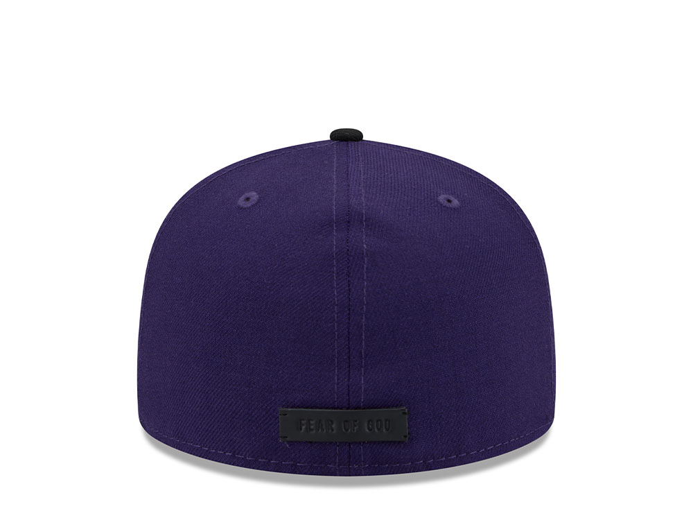 New Era Colorado Rockies Fear of God Purple Essentials Classic Edition 59Fifty Fitted Hat