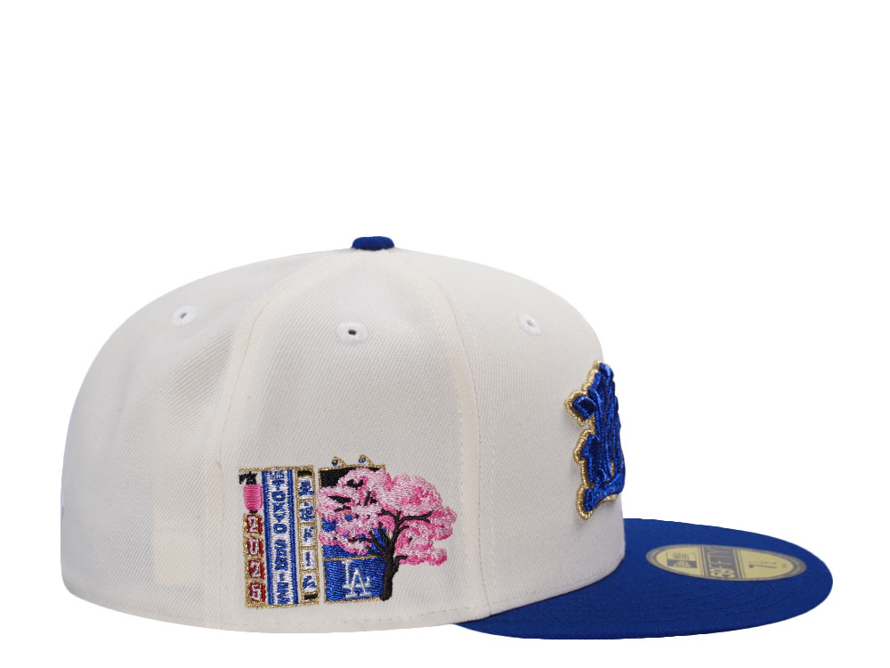 New Era Los Angeles Dodgers Tokyo Series 2025 Kanji Chrome Two Tone Edition 59Fifty Fitted Hat