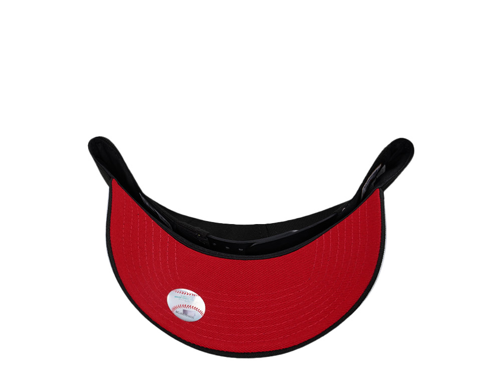 New Era Anaheim Angels 50th Anniversary Black And Red 9Forty A Frame Snapback Hat
