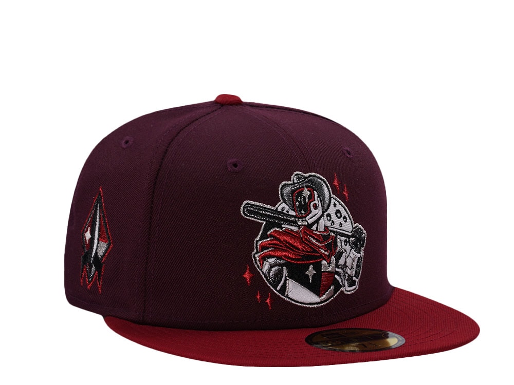 New Era Sugarland Space Cowboys Maroon Two Tone Edition 59Fifty Fitted Hat