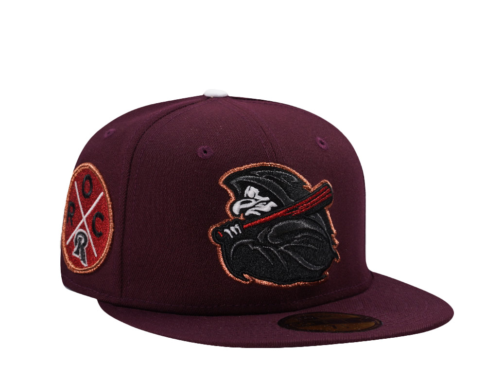 New Era Rochester Red Wings Reaper Glow in the Dark Maroon Prime Horror Edition 59Fifty Fitted Hat