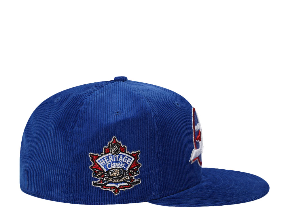 New Era Winnipeg Jets Heritage Classic Blue Corduroy Throwback Edition 59Fifty Fitted Hat