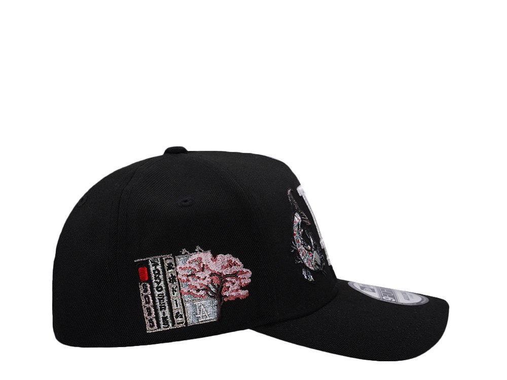 New Era Los Angeles Dodgers Tokyo Series Koi Black Prime Edition 9Forty A Frame Snapback Hat