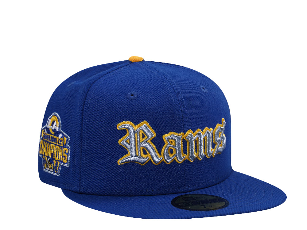 New Era Los Angeles Rams Super Bowl Champions Blue Prime Edition 59Fifty Fitted Hat