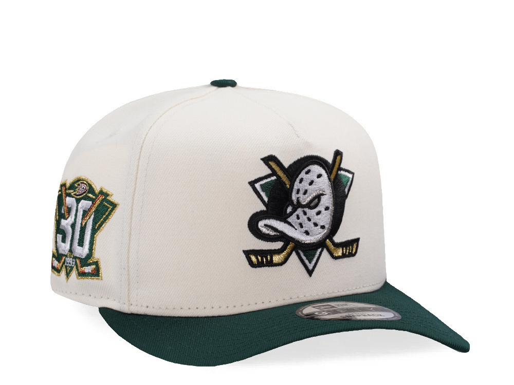 New Era Anaheim Ducks 30th Anniversary Chrome Two Tone Edition 9Fifty A Frame Snapback Hat
