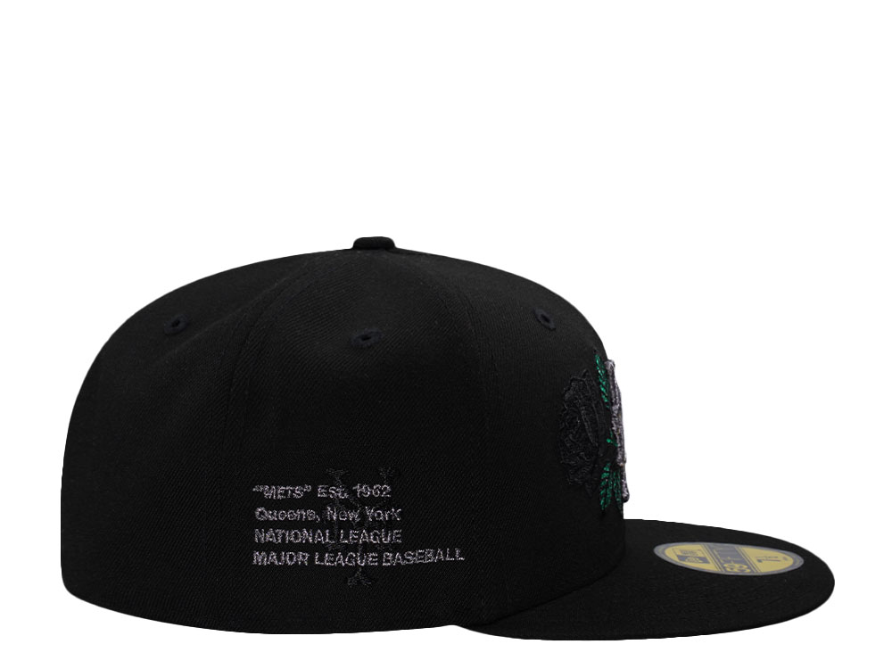 New Era New York Mets Est 1962 Metallic Black Rose Prime Edition 59Fifty Fitted Hat