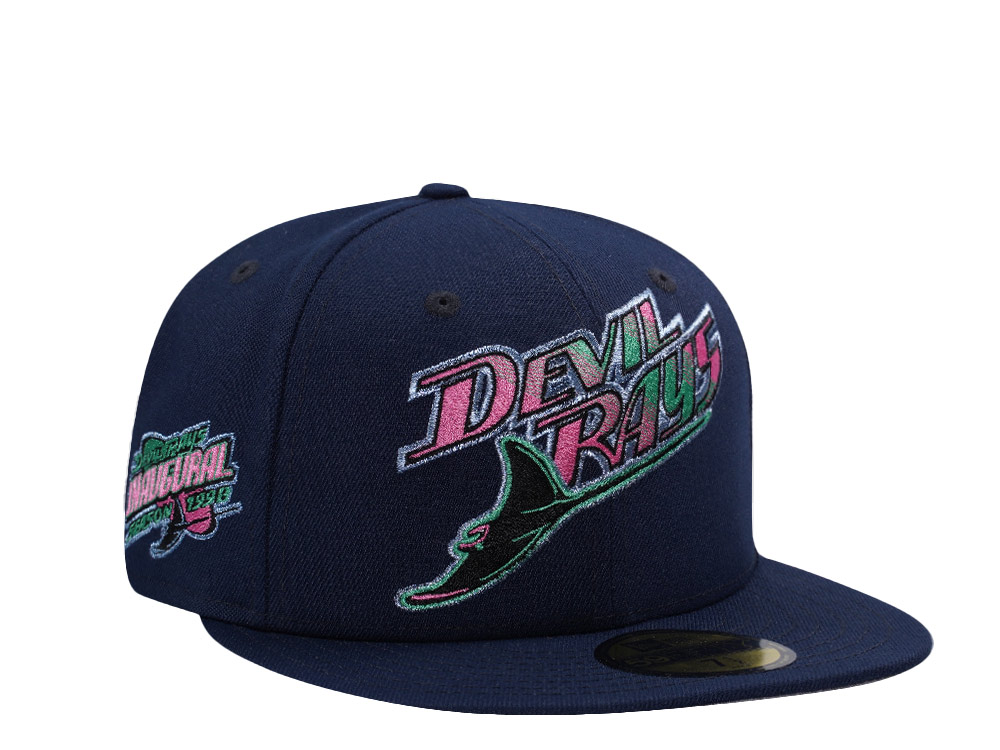 New Era Tampa Bay Rays Inaugural Season Ocean Blue Prime Edition 59Fifty Fitted Hat