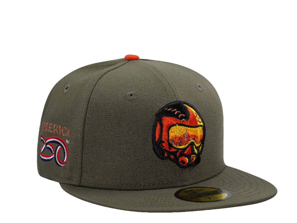 New Era Las Vegas Aviators 250th Anniversary New Olive Prime Edition 59Fifty Fitted Hat