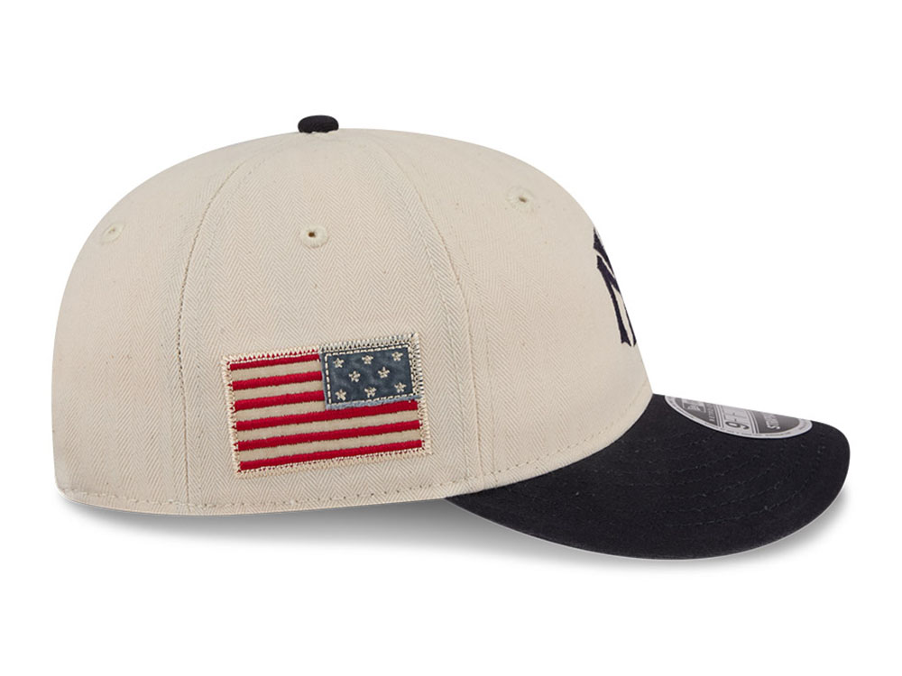 New Era New York Yankees Americana Herringbone Stone 9fifty Retro Crown Strapback Hat