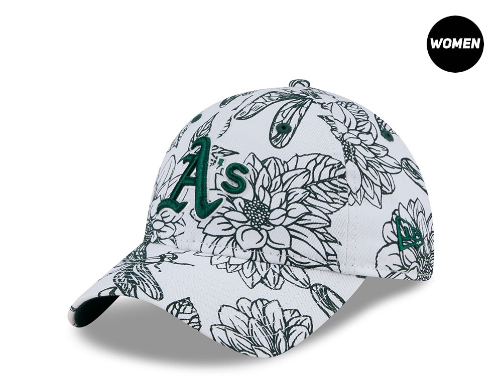 New Era Oakland Athletics Woman Floral Stitch White 9Twenty Strapback Hat