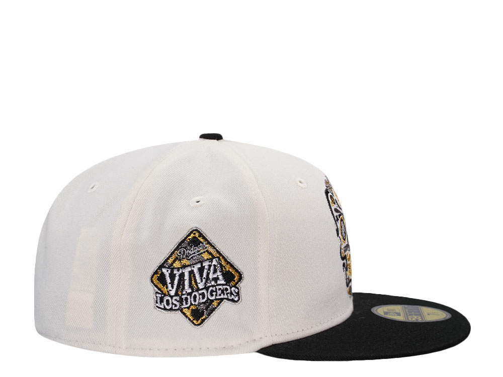 New Era Los Angeles Dodgers Viva Los Dodgers Skull Chrome Two Tone Edition 59Fifty Fitted Hat