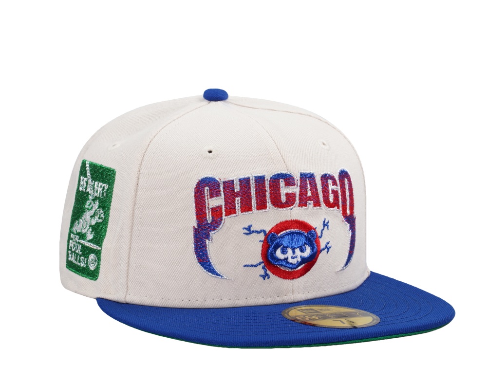 New Era Chicago Cubs Be Alert Light Cream Two Tone Edition 59Fifty Fitted Hat