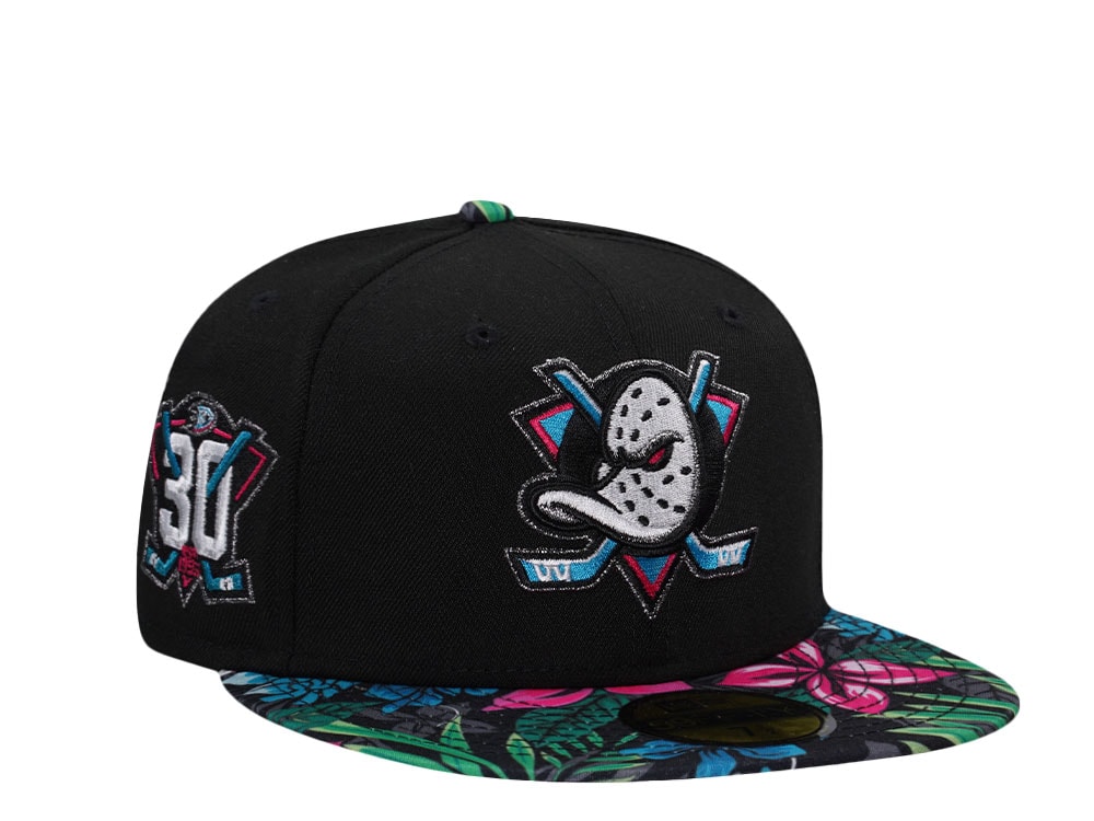 New Era Anaheim Ducks 10th Anniversary Floral Two Tone Edition 59Fifty Fitted Hat