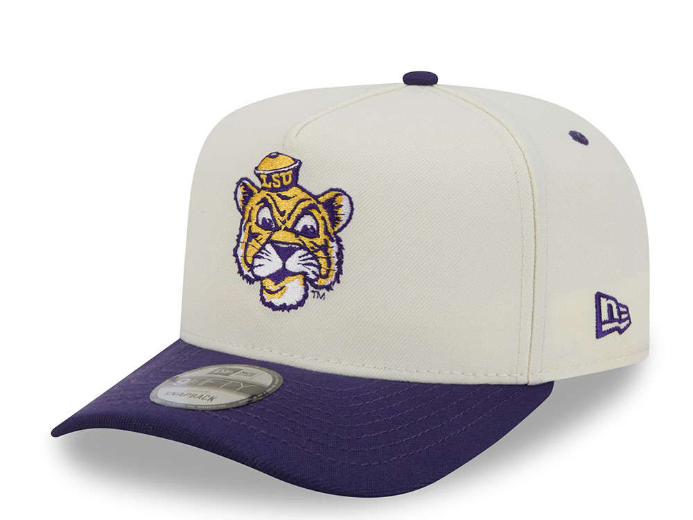 New Era LSU Tigers NCAA Stone Two Tone Edition 9Fifty A Frame Snapback Hat