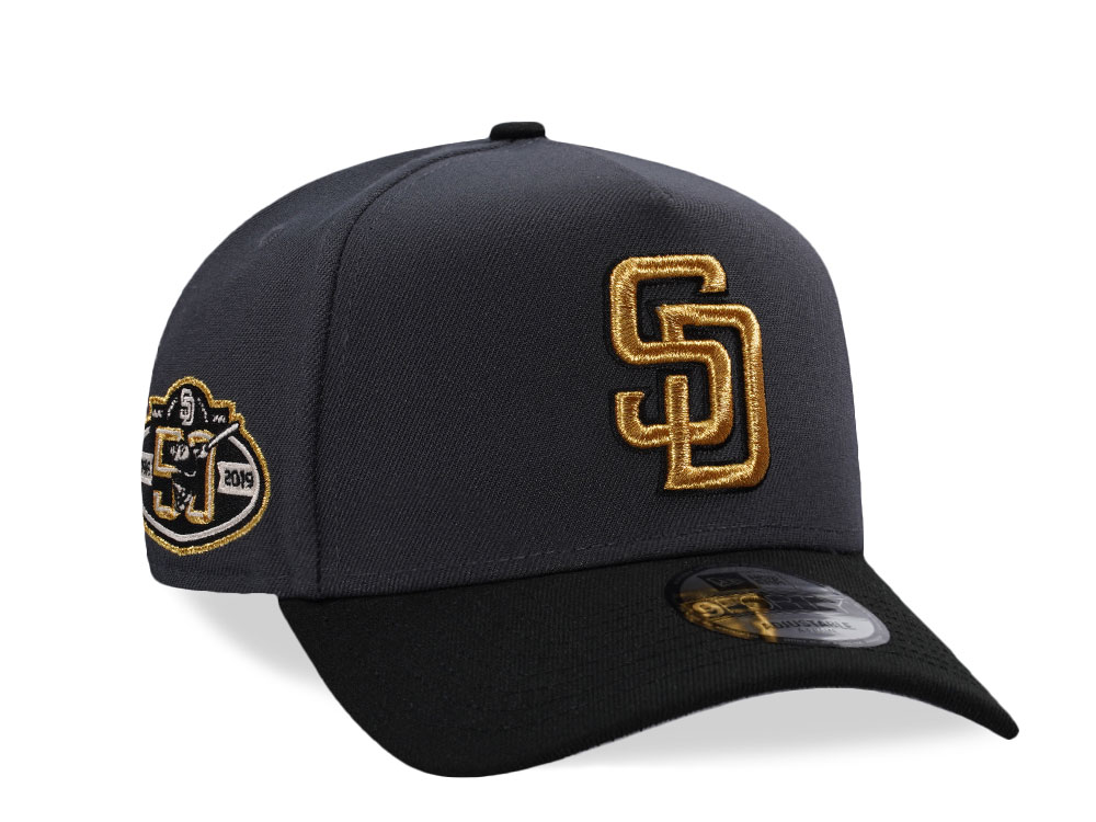 New Era San Diego Padres 50th Anniversary Dark Gray Two Tone Edition 9Forty A Frame Snapback Hat