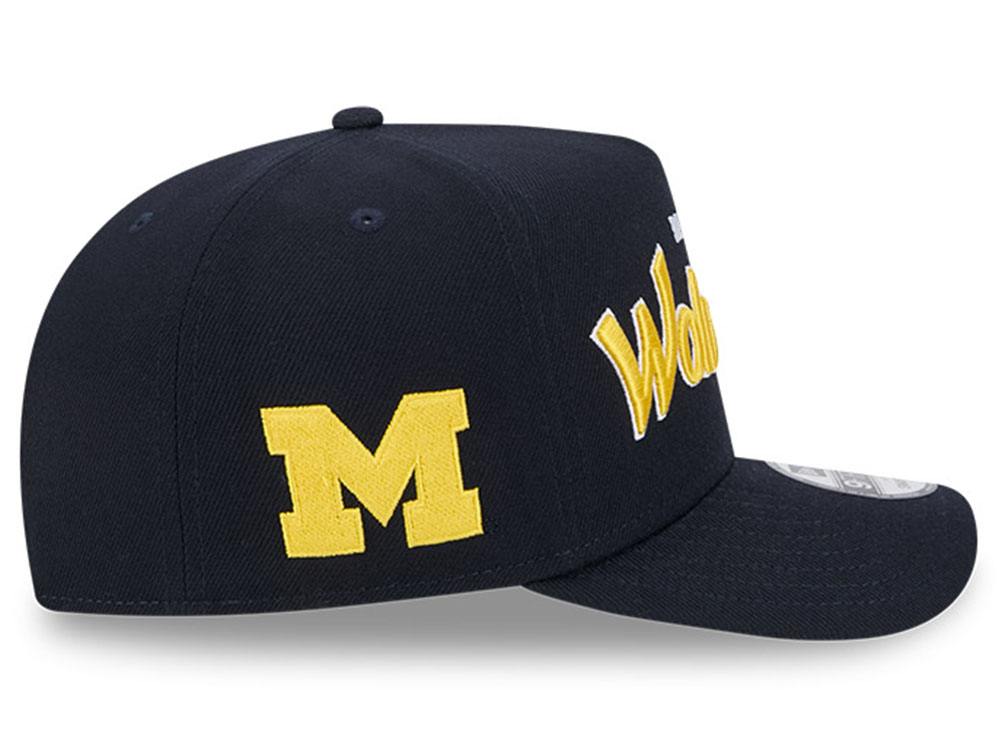 New Era Michigan Wolverines Navy 9Fifty A Frame Snapback Hat