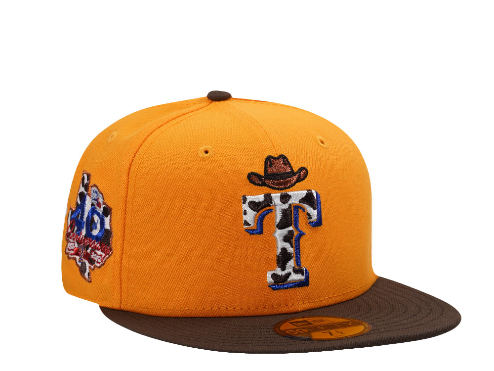 New Era Texas Rangers 40th Anniversary Gold Two Tone Edition 59Fifty Fitted Hat