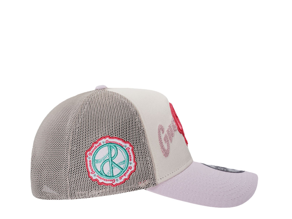 New Era Guerreros de Oaxaca Alternate Logo Wordmark Mesh 9Forty A Frame Trucker Snapback Hat