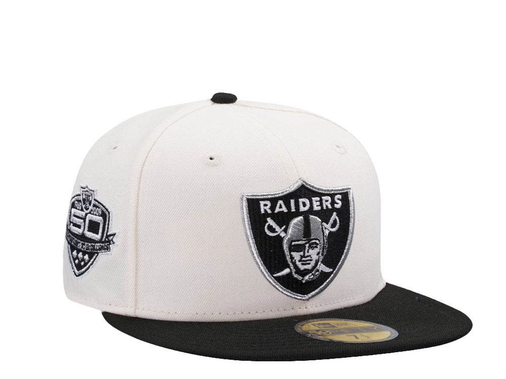 New Era Las Vegas Raiders 50th Anniversary Chrome Two Tone Edition 59Fifty Fitted Hat