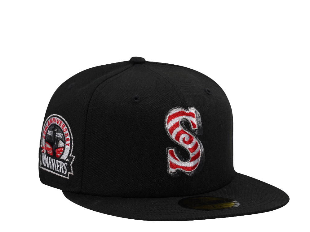 PRE-ORDER New Era Seattle Mariners 30th Anniversary Black Prime Edition 59Fifty Fitted Hat