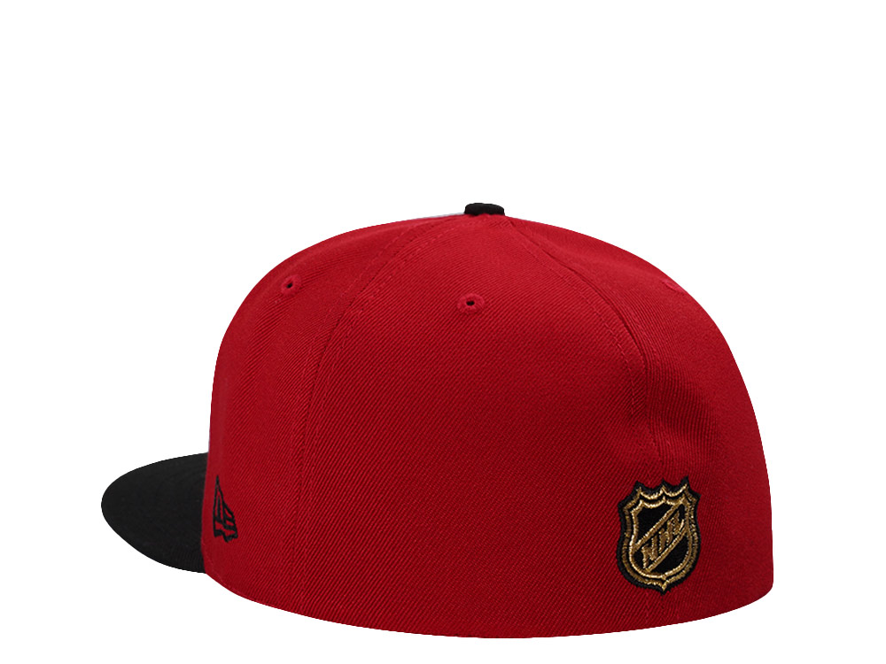 New Era Vegas Golden Knights Scarlet Metallic Two Tone Edition 59Fifty Fitted Hat