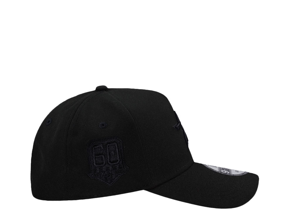 New Era Houston Astros 60th Anniversary Black Out Red Edition 9Forty A Frame Snapback Hat