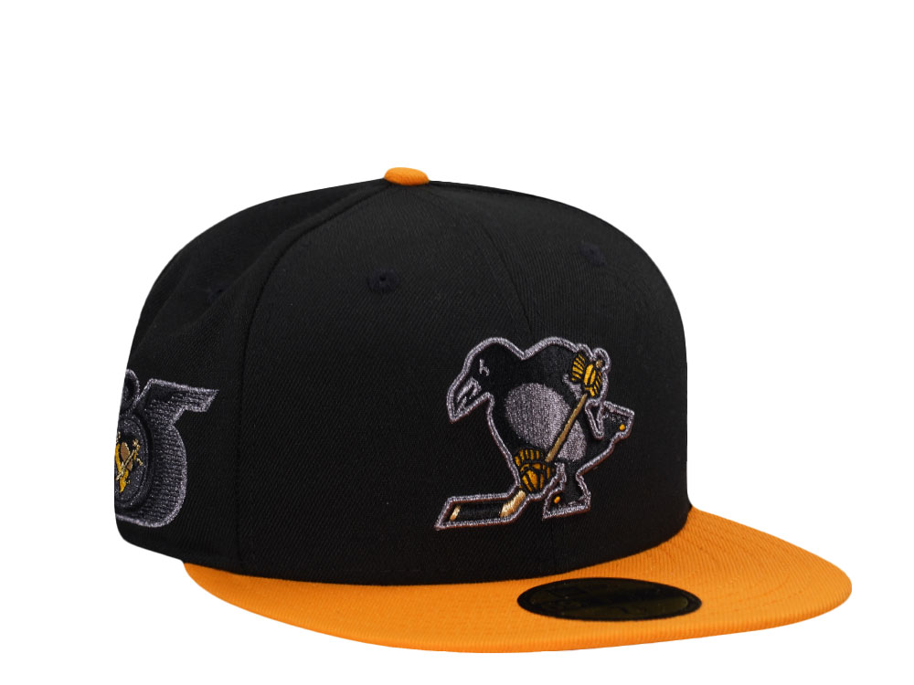 New Era Pittsburgh Penguins 25th Anniversary Metallic Black Two Tone Edition 59Fifty Fitted Hat