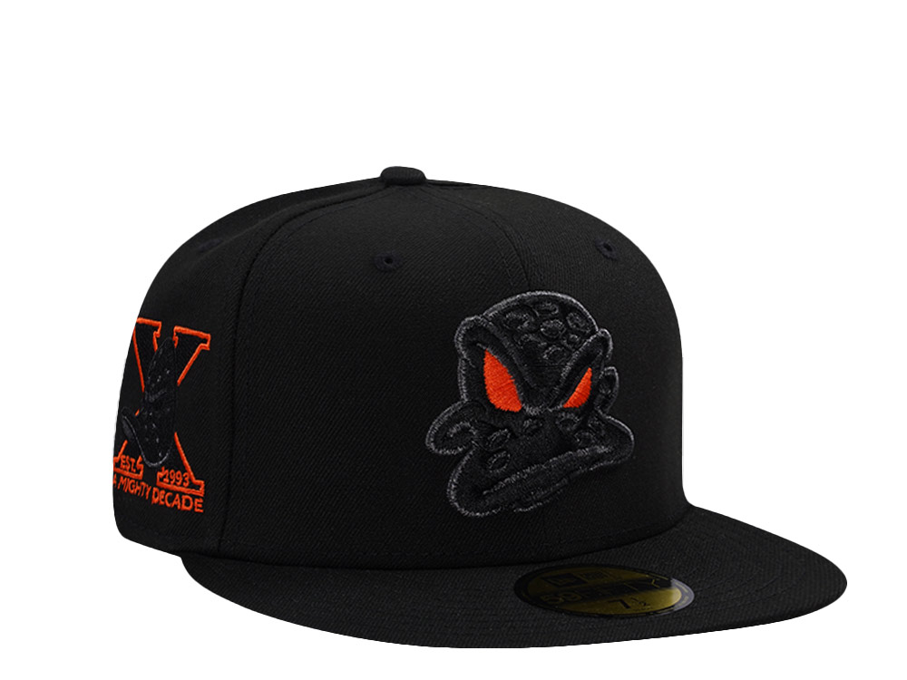 PRE-ORDER New Era Anaheim Ducks 10th Anniversary Blackout Prime Edition 59Fifty Fitted Hat