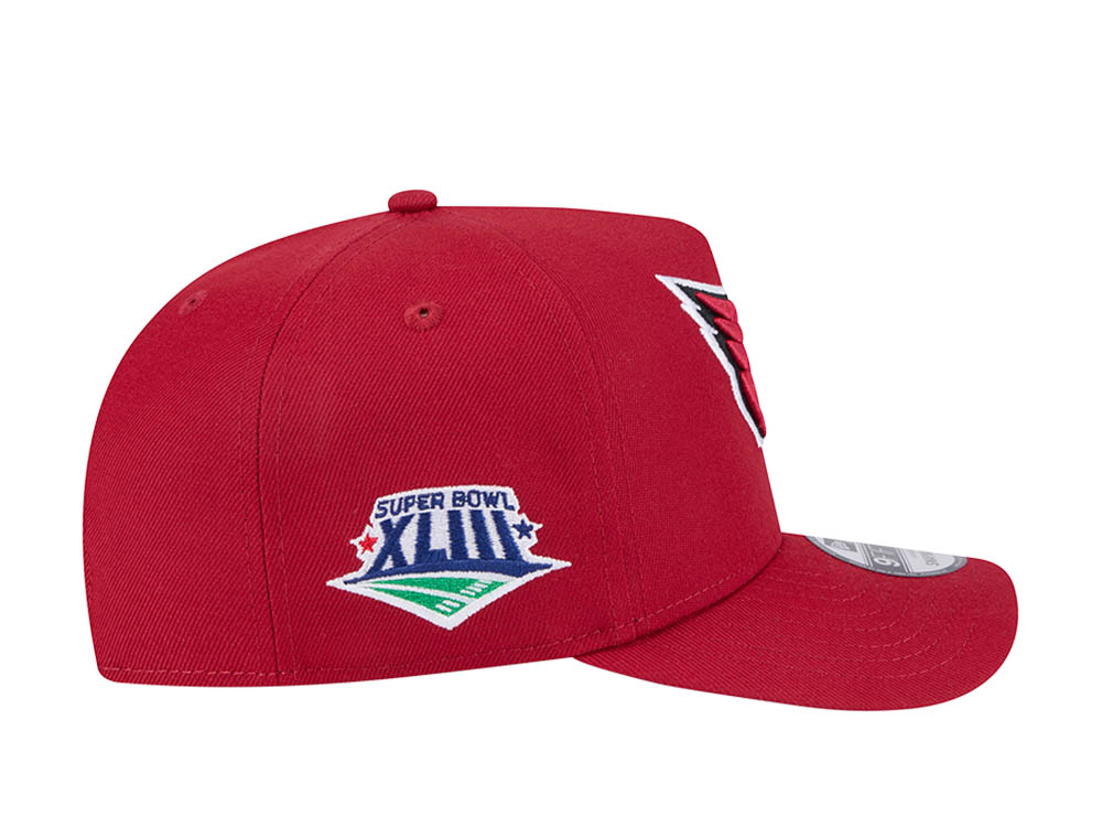 New Era Arizona Cardinals Super Bowl XLIII Red 9Fifty A Frame Snapback Hat