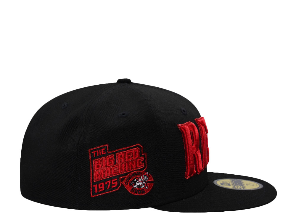 New Era Cincinnati Reds The Big Red Machine 1975 Black Prime Edition 59Fifty Fitted Hat