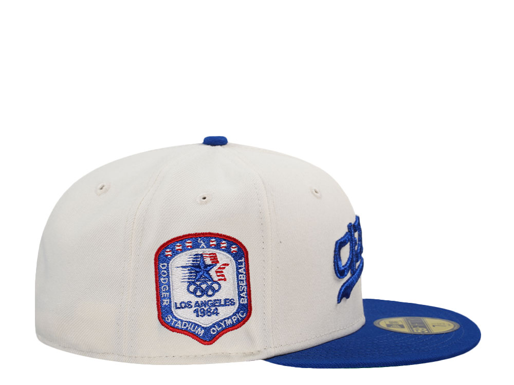 New Era Los Angeles Dodgers Olympic Baseball 1984 Chrome Two Tone Edition 59Fifty Fitted Hat