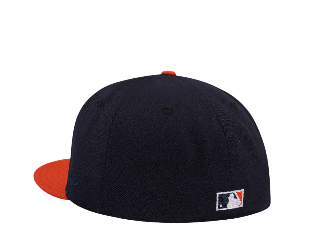 New Era Houston Colts 50th Anniversary Navy Orange Jersey Flip Two Tone Edition 59Fifty Fitted Hat