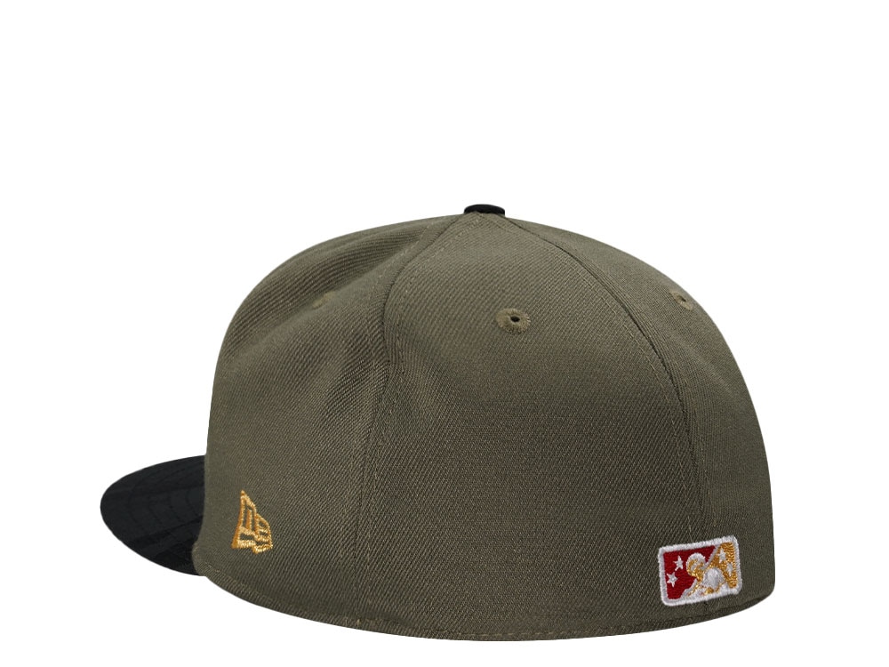 New Era Worcester Red Sox Inaugural Season 2021 Olive Midnight Camo Two Tone Edition 59Fifty Fitted Hat