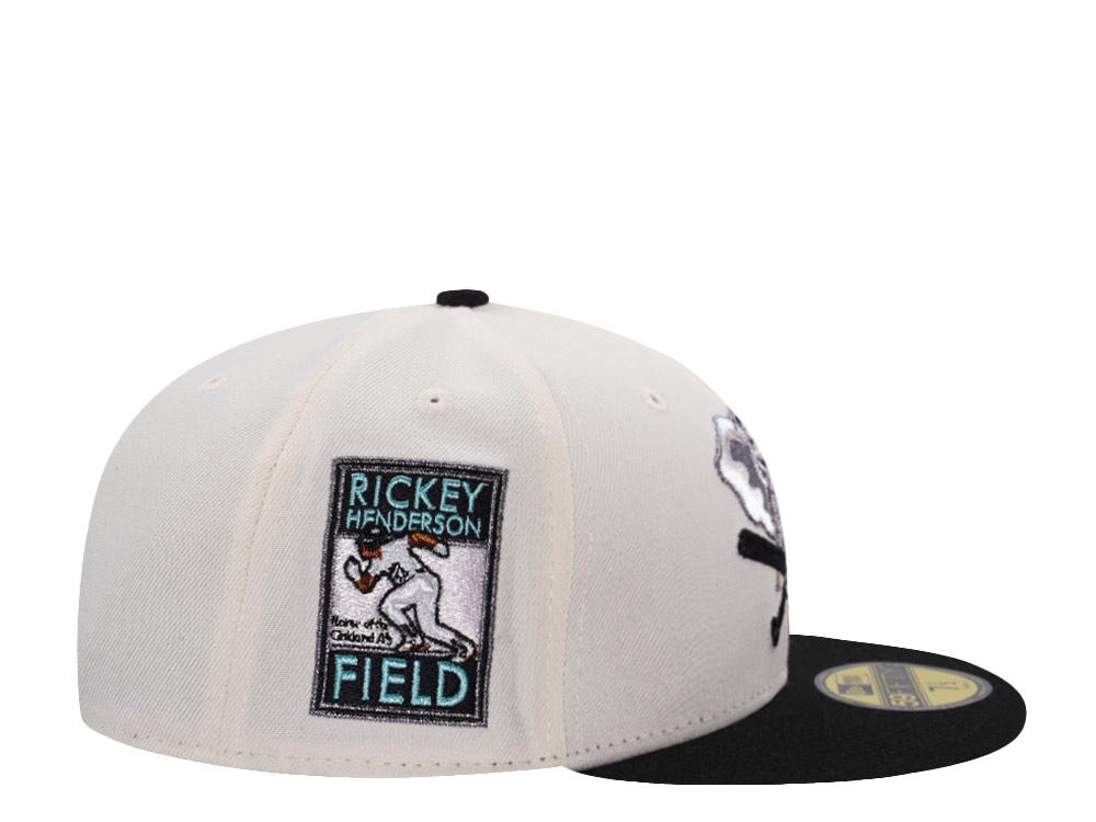 PRE-ORDER New Era Oakland Athletics Rickey Henderson Chrome Two Tone Edition 59Fifty Fitted Hat