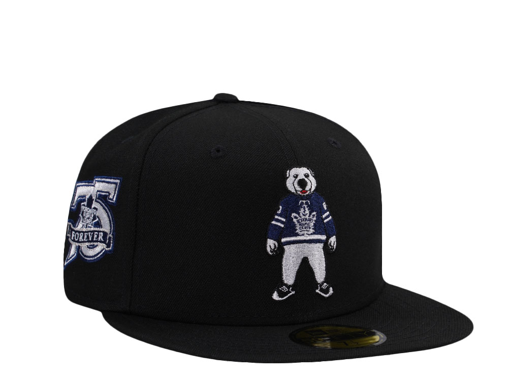 New Era Toronto Maple Leafs 75th Anniversary Black Prime Edition 59Fifty Fitted Hat
