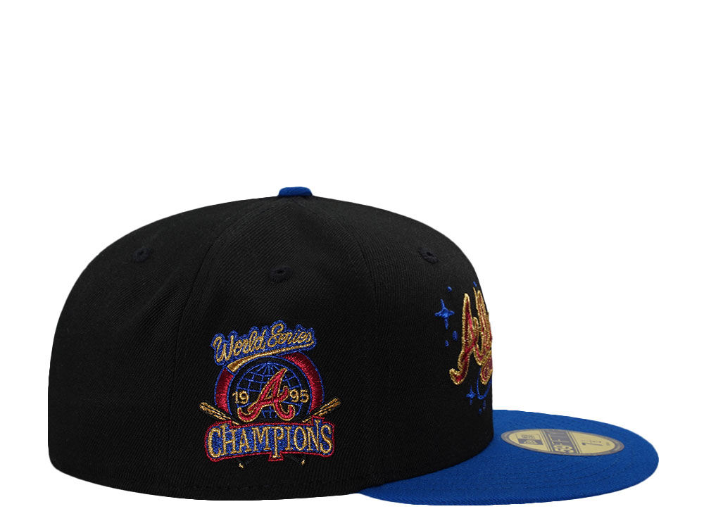 New Era Atlanta Braves World Series Champions 1995 Black Two Tone Edition 59Fifty Fitted Hat