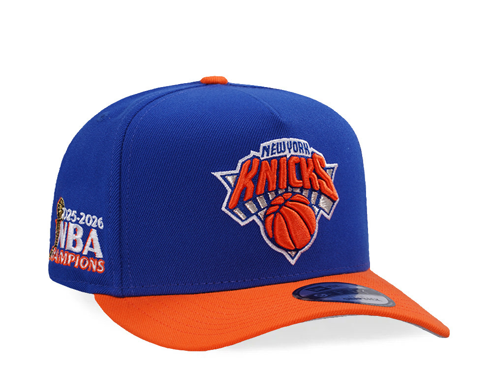 New Era New York Knicks NBA Champions 25-26 Blue Two Tone Edition 9Fifty A Frame Snapback Hat