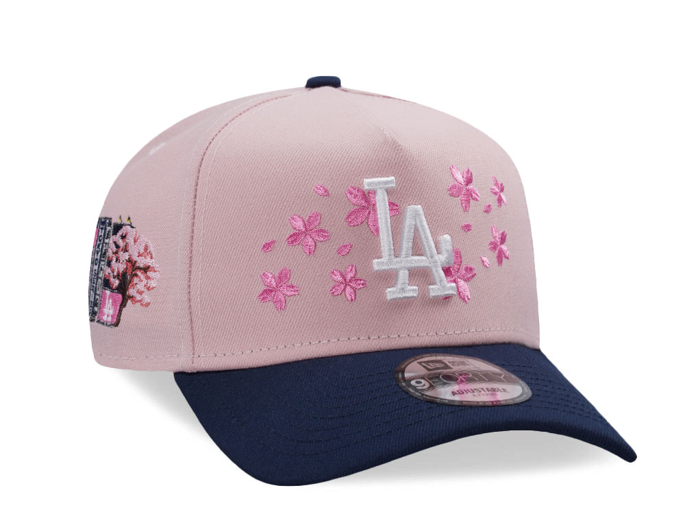 New Era Los Angeles Dodgers Tokyo Series Pink Flower Two Tone Edition 9Forty A Frame Snapback Hat