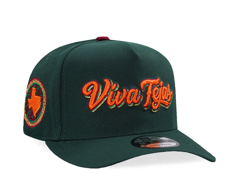 New Era Texas Rangers City Connect Dark Green Prime Edition 9Fifty A Frame Snapback Hat