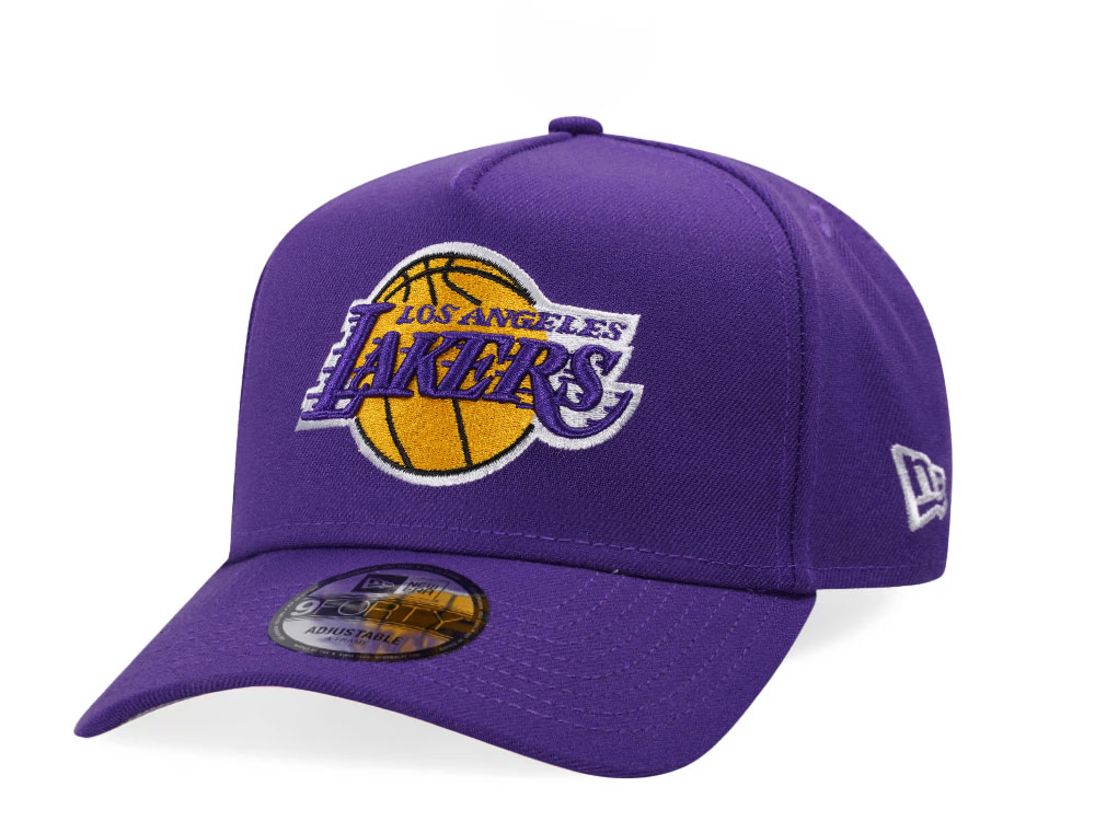 New Era Los Angeles Lakers Purple Classic 9Forty A Frame Snapback Hat