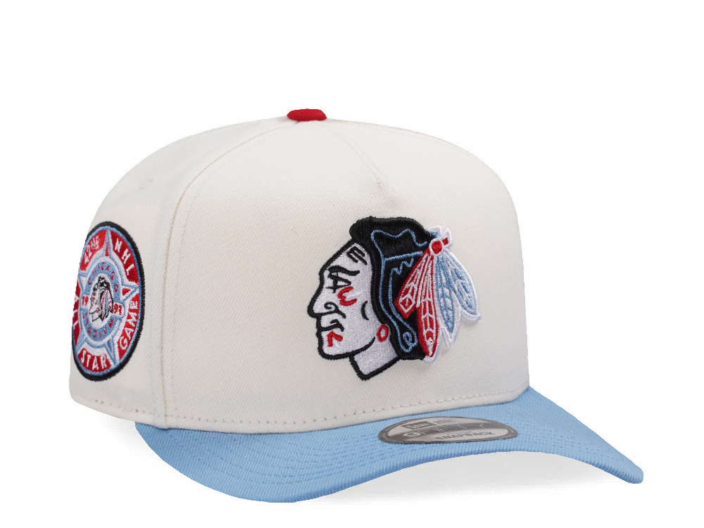 New Era Chicago Blackhawks All Star Game 1991 Chrome Two Tone Edition 9Fifty A Frame Snapback Hat