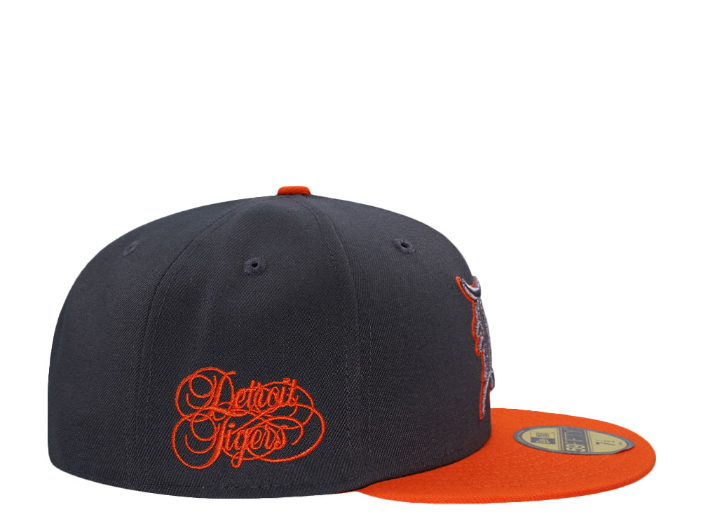 New Era Detroit Tigers Gray Two Tone Script Edition 59Fifty Fitted Hat